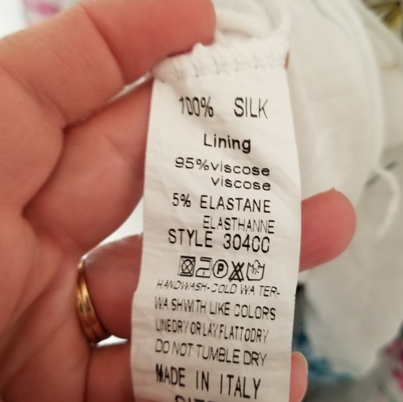 Tempo Paris silk floral blouse with frilly sleeves - Picture 6 of 6